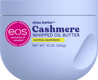 Thumbnail for eos Cashmere Whipped Oil Body Butter, Vanilla Cashmere, 72 Hour Weightless Moisture For Dry Skin, Rich Formula and Deep Hydration, Body Care, 10 oz