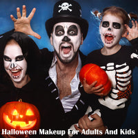 Thumbnail for MEICOLY Black White Face Body Paint with Sponges,Water Based Face Paint for Adults Kid,White Face Paint,Face Painting for Clown Makeup,Halloween SFX Skull Zombie Skeleton Mime Goth Makeup Corpse Paint