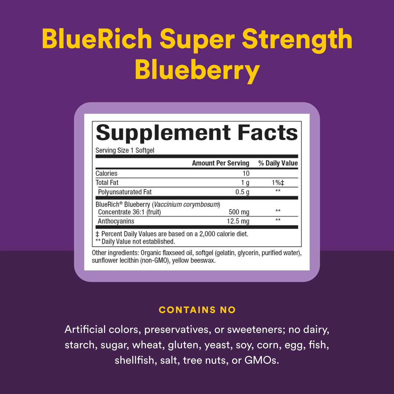 BlueRich by Natural Factors, Super Strength Blueberry Concentrate, Antioxidant Support for Overall Good Health, 90 Softgels