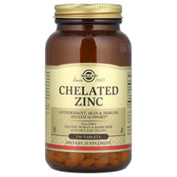 Thumbnail for Solgar Chelated Zinc, 250 Tablets - Zinc for Healthy Skin - Supports Cell Growth & DNA Formation - Exerts Antioxidant Activity - Supports A Healthy Immune System - Non GMO, Vegan - 250 Servings