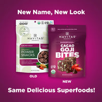 Thumbnail for Navitas Organics Superfood Power Snacks, Cacao Goji, 16 oz. Bag, 23 Servings - Organic, Non-GMO, Gluten-Free