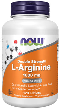 Thumbnail for NOW Foods Supplements, L-Arginine 1,000 mg, Nitric Oxide Precursor*, Amino Acid, 120 Tablets