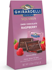 Thumbnail for GHIRARDELLI Dark Chocolate Raspberry SQUARES, 5.32 oz Bag Premium Individually Wrapped Chocolate Candy Rich Dark Chocolate with Raspberry Filling