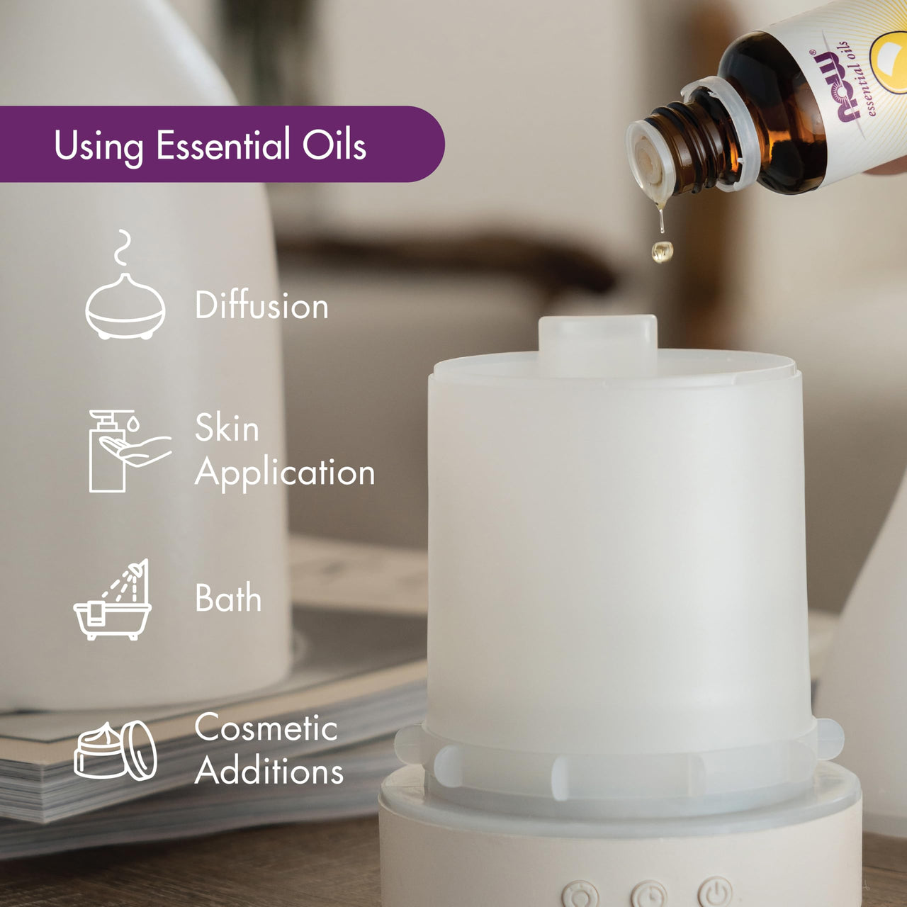 NOW Essential Oils, White Thyme Oil, Empowering Aromatherapy Scent, Steam Distilled, 100% Pure, Vegan, Child Resistant Cap, 1-Ounce