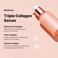Thumbnail for Medicube Triple Collagen Serum 1.85 fl.oz - Nourish dull skin with Triple Collagen Complex - A lightweight serum with Niacinamide and Hyaluronic Acid - Korean Skincare