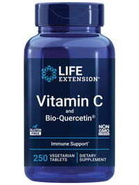 Thumbnail for Life Extension Vitamin C and Bio-Quercetin®, Cardiovascular Health Supplement, Immune Support, Highly absorbable, quercetin, Vitamin C, Gluten Free, Non-GMO, Vegetarian, 250 Tablets