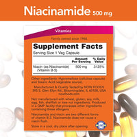 Thumbnail for NOW Niacinamide 500mg,100 Capsules