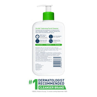 Thumbnail for CeraVe Hydrating Facial Cleanser, Moisturizing Face Wash For Dry Skin, Hyaluronic Acid + Ceramides + Glycerin, Hydrating Cleanser For Normal To Dry Skin, National Eczema Association Certified