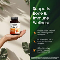 Thumbnail for NatureBell Vitamin D3 K2-240 Softgels - 5,000 IU Vitamin D3 & 100mcg Vitamin K2 MK-7 - with Virgin Coconut Oil - Bone, Heart & Immune Health Support* - Duo-Ack Formula
