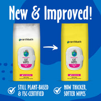 Thumbnail for earthbath Hypo-Allergenic Grooming Wipes - Fragrance Free Aloe Vera, Vitamin E, Gentle on Sensitive Skin, Good for Dogs & Cats - Handily Clean Your Pets' Dirty Paws & Undercoat - 100 Count, Pack of 1