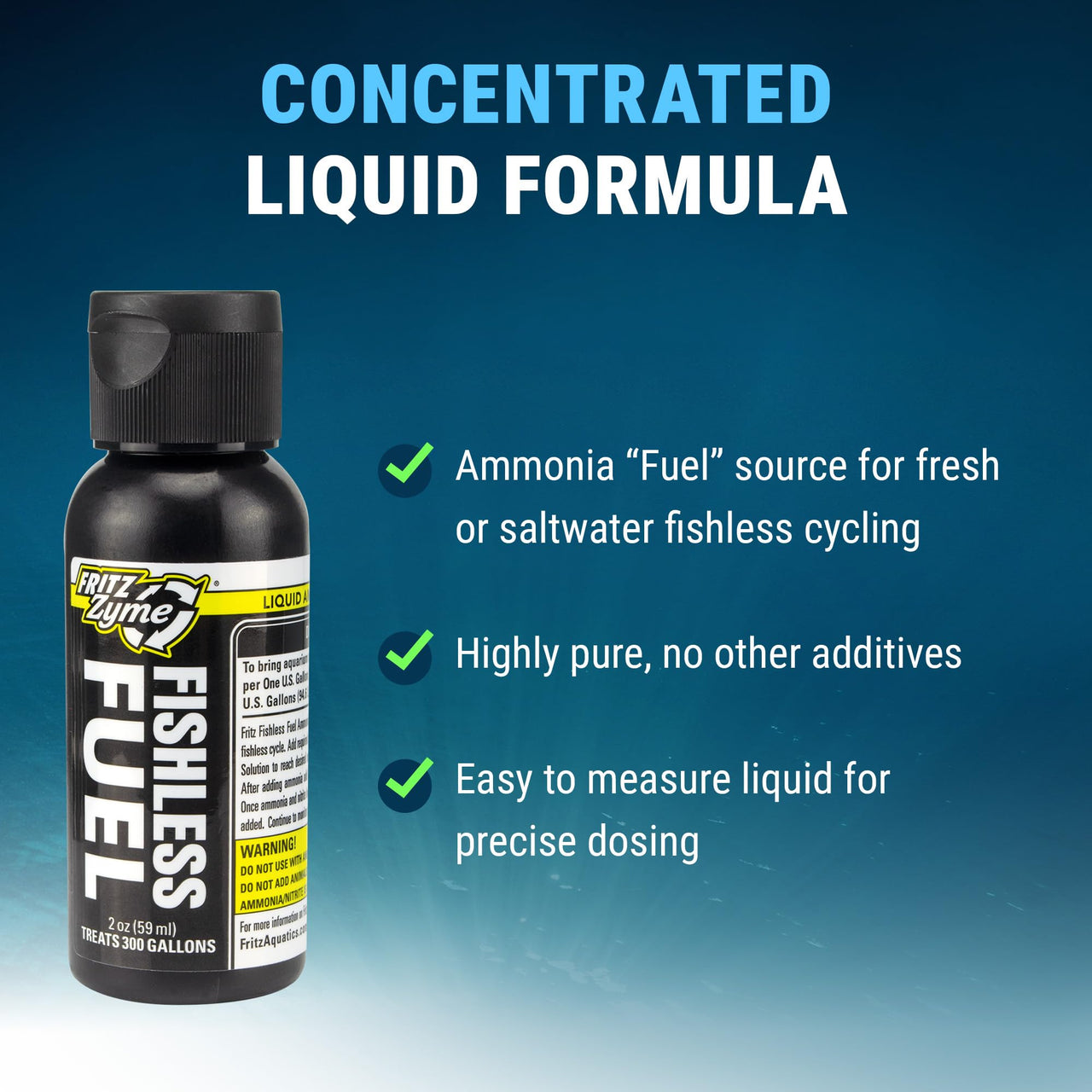 Fritz Fishless Fuel - Ammonia Source for Fishless Cycling (2 oz)