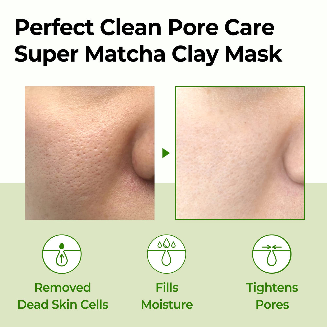 SOME BY MI Super Matcha Pore Clean Clay Mask - 3.52Oz, 100g - Made from Match Water for Sensitive Skin - Skin Moisturizing Effect with Sebum and Pore Care - Korean Skin Care