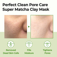 Thumbnail for SOME BY MI Super Matcha Pore Clean Clay Mask - 3.52Oz, 100g - Made from Match Water for Sensitive Skin - Skin Moisturizing Effect with Sebum and Pore Care - Korean Skin Care