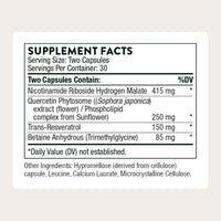 Thumbnail for THORNE - ResveraCel - Nicotinamide Riboside with Quercetin Phytosome & Resveratrol - Support Healthy Aging, Methylation, Cellular Energy Production & Metabolism* - 30 Servings