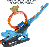 Thumbnail for Hot Wheels City T-Rex Chomp Down Track Set & 1 Toy Car