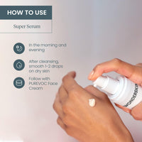 Thumbnail for Wonderskin Super Serum - All Day Glow Multi-Corrective Serum, Skin Care Facial Moisturizer, Vitamin C with Hyaluronic Acid, Anti Aging Purevoc Range