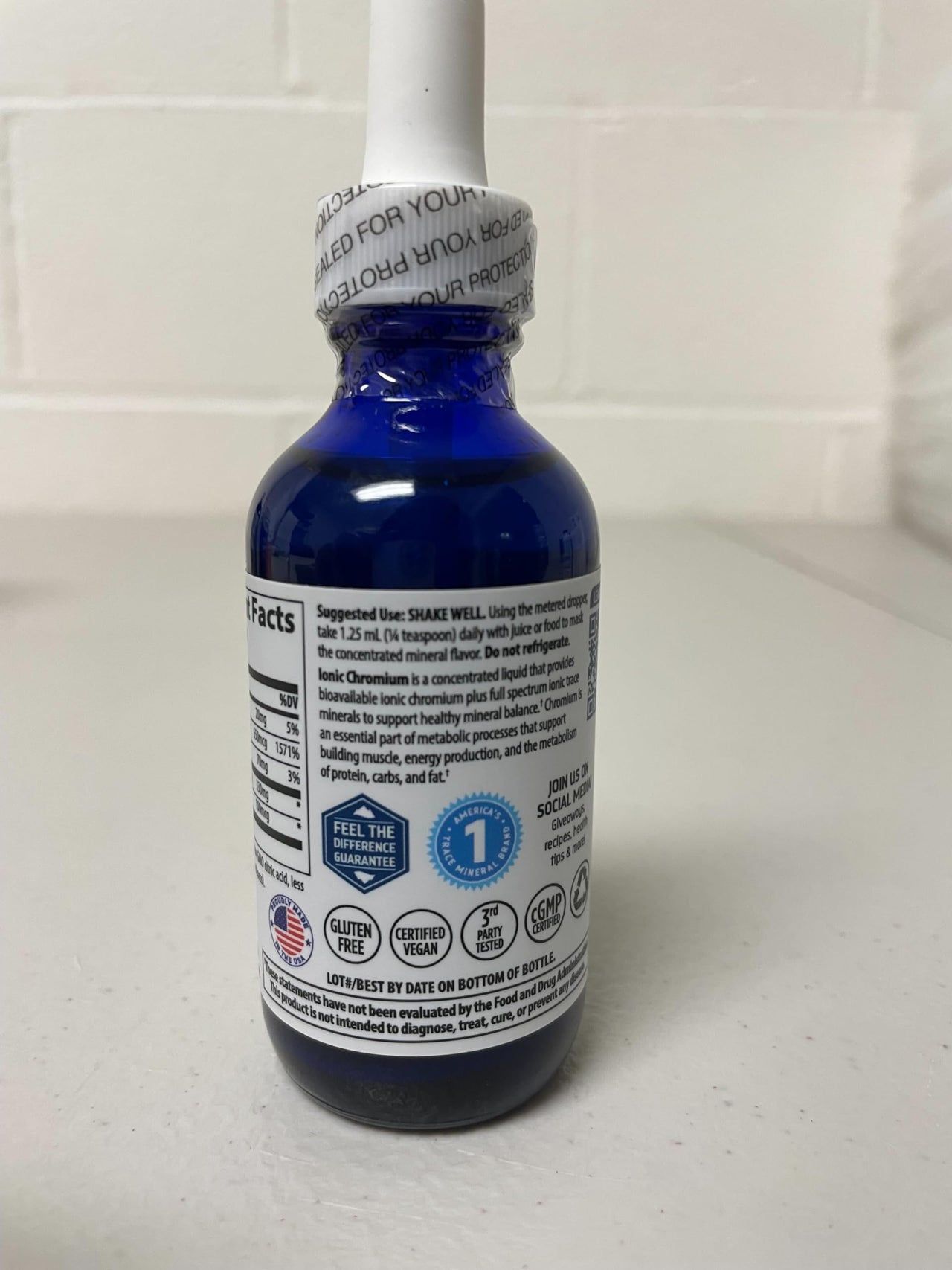 Trace Minerals Ionic Chromium - Liquid Chromium Drops for Metabolism, Muscle & Energy Support - Boron, Chloride & ConcenTrace - Natural & Bioavailable - Vegan & Gluten-Free - 2 fl oz (48 Servings)