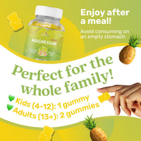 Thumbnail for BeLive Magnesium Gummies 200mg - 60 Ct | Magnesium Glycinate Supplements for Relaxation, Stress Relief, and Sleep for Adults & Kids - Tasty and Tangy Pineapple Flavor