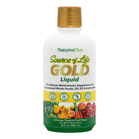 Thumbnail for NaturesPlus Source of Life GOLD Multivitamin Liquid - 30 oz - With Vitamins D3, B12 & K2 - Blood, Bone & Immune Support - Vegetarian & Gluten Free - 30 Servings
