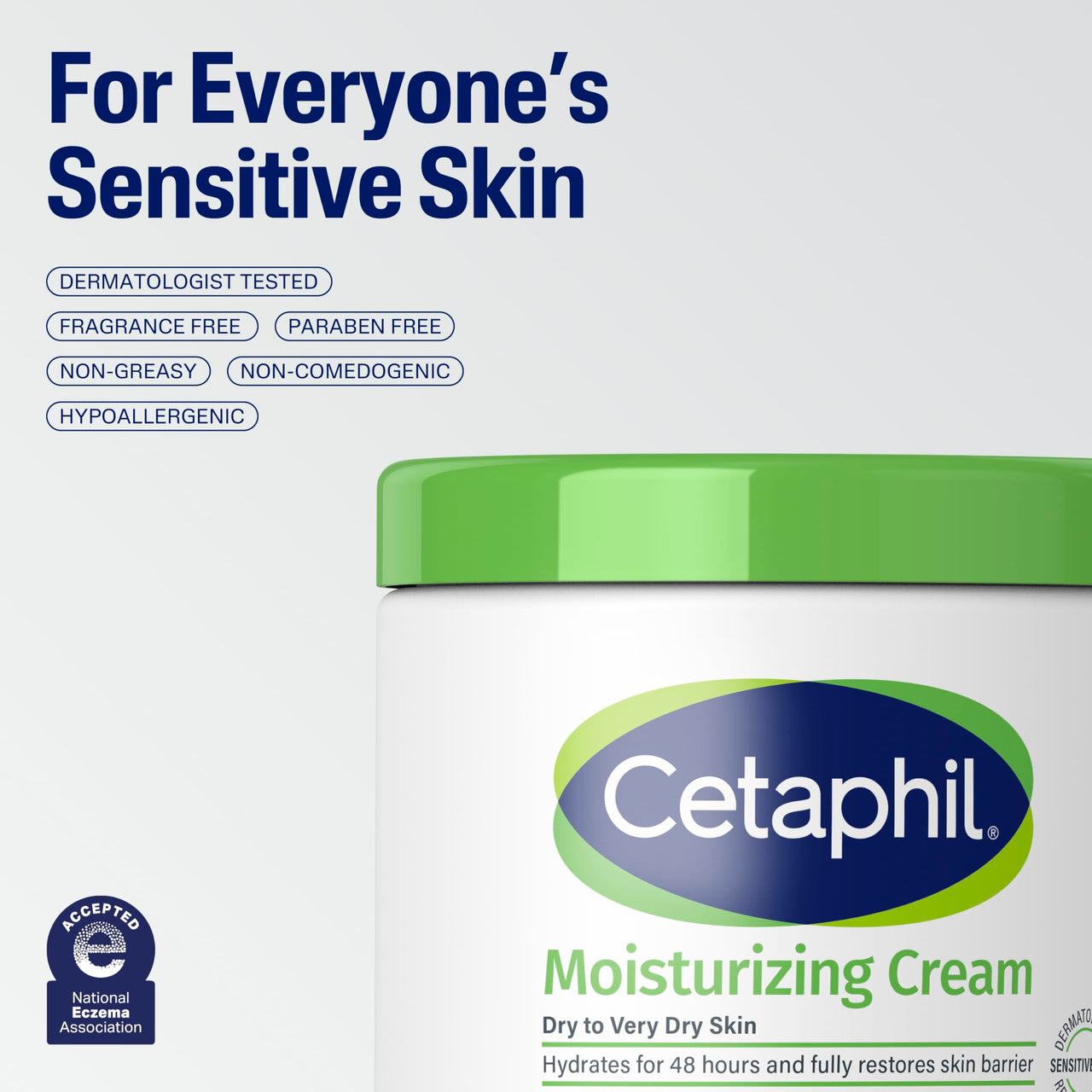 Cetaphil Face & Body Moisturizer, Hydrating Moisturizing Cream for Dry to Very Dry, Sensitive Skin, NEW 1 oz 12 Pack, Fragrance Free, Non-Comedogenic, Non-Greasy