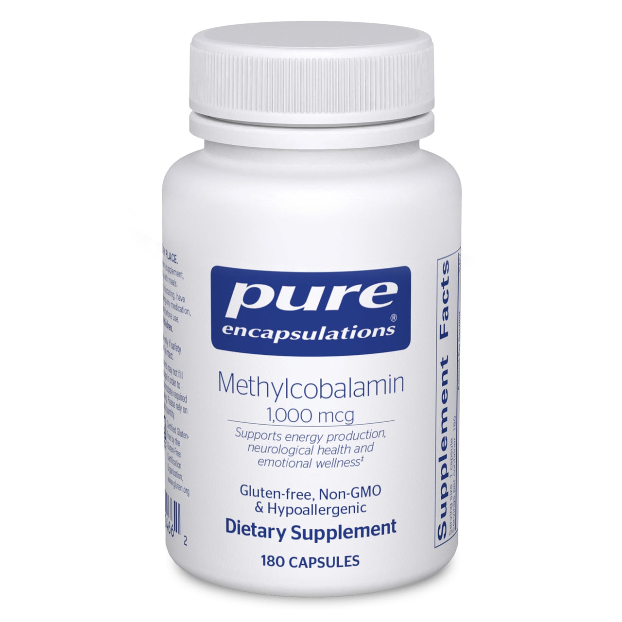 Pure Encapsulations Methylcobalamin 1,000 mcg - Vitamin B12 Supplement to Support Memory & Nerve Health* - Premium Vitamin B12 Capsules - 180 Capsules