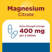 Thumbnail for Nature Made Extra Strength Dosage Magnesium Citrate Tablets, High Absorption Magnesium Citrate 400mg Per Serving, Bone and Muscle Support, 60 Tablets, 30 Day Supply