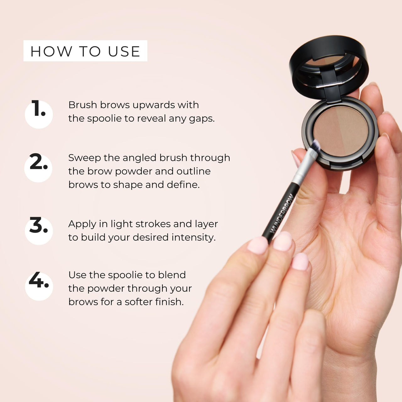 Soft Brow Define & Fill Powder Duo, Includes Dual ended Brush, Vegan and Cruelty Free (Blonde)