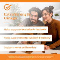 Thumbnail for Doctor's Best Extra Strength Ginkgo, Non-GMO, Gluten Free, Vegan, Soy Free, Promotes Mental Function and Memory, 120 mg, 120 Count (Pack of 1)