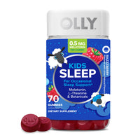 Thumbnail for OLLY Kids Sleep Gummies, 0.5mg Melatonin, L Theanine, Chamomile, and Lemon Balm, Raspberry - 70 Count