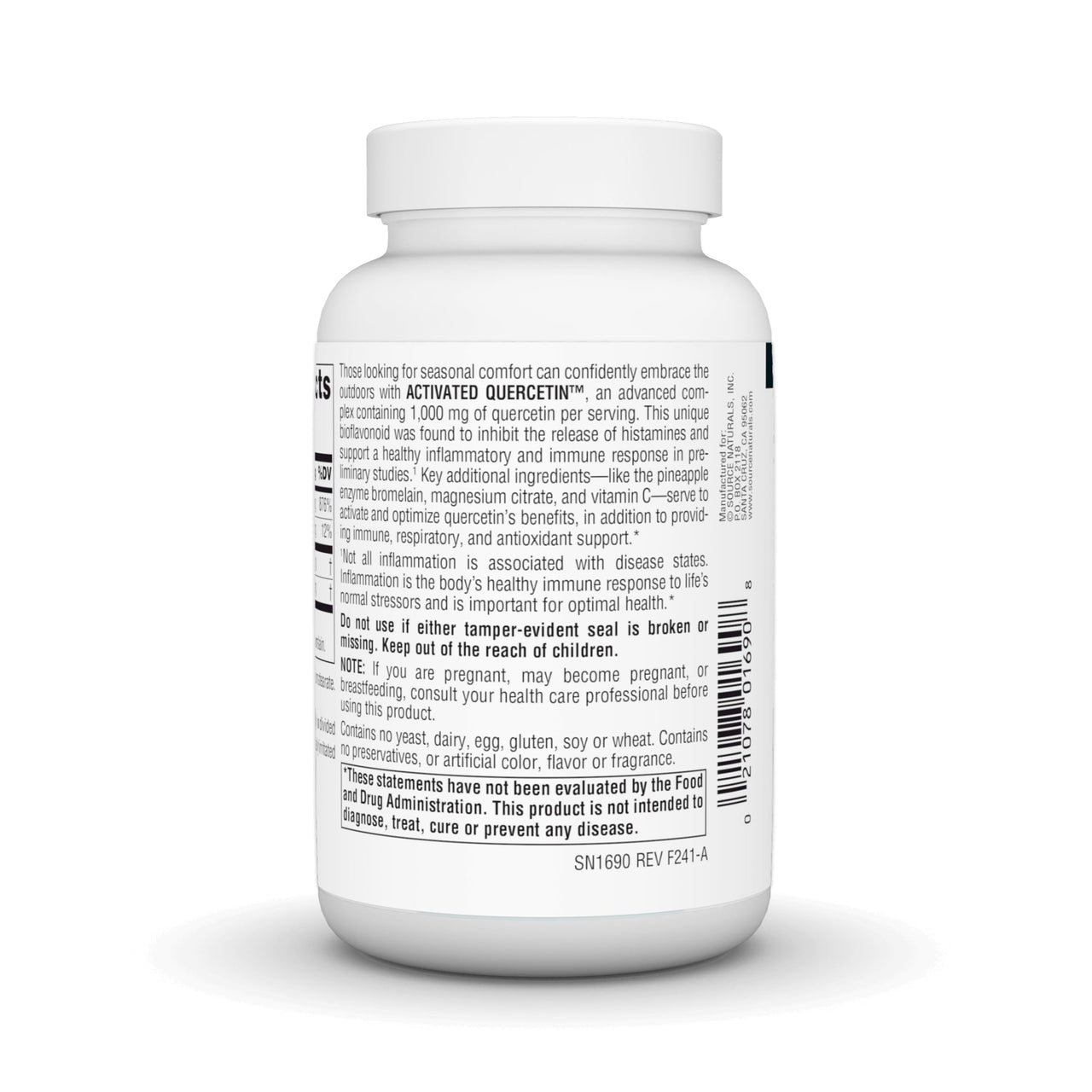 Source Naturals Activated Quercetin, Bioflavanoid Complex, for Seasonal & Immune Support* - 100 Capsules