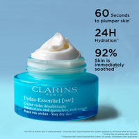Thumbnail for Clarins Hydra-Essentiel Rich Cream|Intensely Hydrating Moisturizer|60 Seconds to Plumper Skin*|Nourishes, Softens and Soothes|Double Dose Hyaluronic Acid|Very Dry Skin Type|1.7 Ounces