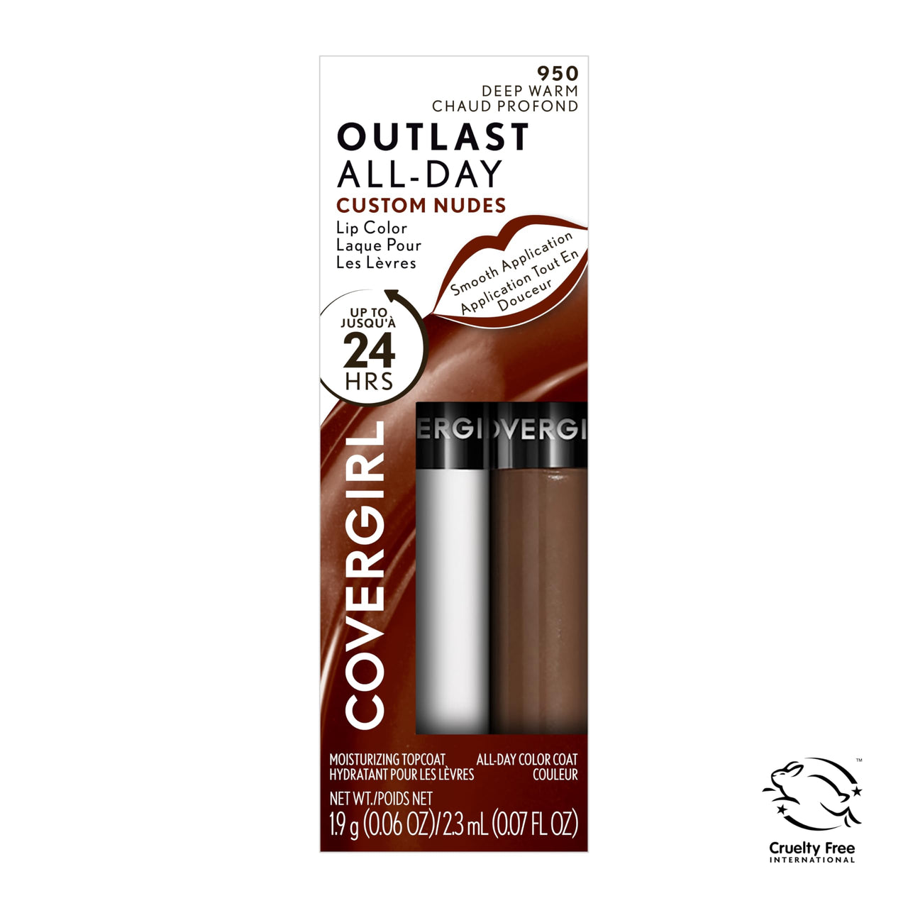 COVERGIRL Outlast All-Day Lip Color Custom Nudes, 950 Deep Warm