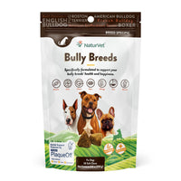 Thumbnail for NaturVet Bulldog Breed Supplement- for Joint Support, Digestion, Skin, Coat Care- Dog Multivitamins with Minerals, Omega-3, PlaqueOff- Wheat-Free Vitamins for Dogs- Bully Breeds- 50 Soft Chews