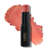 Thumbnail for LAURA GELLER NEW YORK Italian Marble Blush Makeup Stick | Cream Finish Marbleized Blush for Cheeks, Apricot Spritz