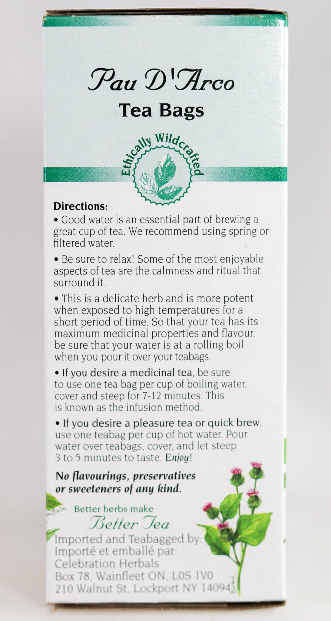 Celebration Herbals Pau D'Arco Tea Bags WC 24 Count