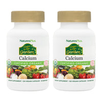 Thumbnail for NaturesPlus Source of Life Garden Calcium - 120 Capsules, 2 Pack - Calcium Supplement with Magnesium & 20 Whole-Food Extracts - USDA Certified Organic, Non-GMO, Vegan, Gluten Free - 60 Total Servings