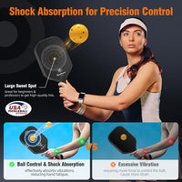 Thumbnail for Carbon Fiber Pickleball Paddle, Carbon Fiber Surface (CFS) Pickle Ball Paddles with 16mm Honeycomb Core, Lightweight, Shock-Absorbing Paddle with Anti-Slip Grip, Ideal for Novice & Pro Players