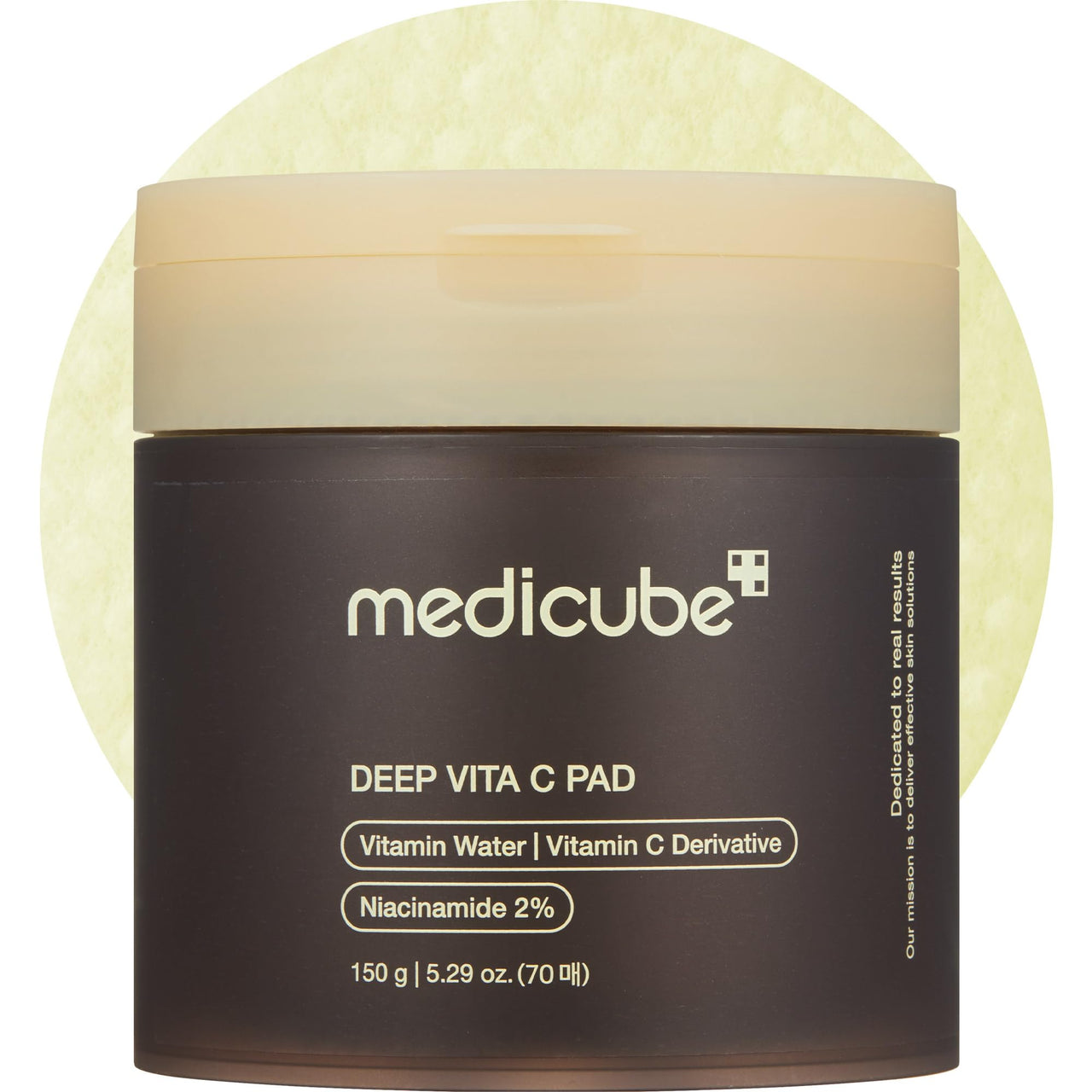 medicube Deep Vita C Facial Pads, Vitamin C Toner Pads for Uneven Skin Tone, 500,000PPM of vitamin water & 3 types of vitamin, Hydrating & Resurfacing (70 sheets)