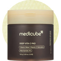 Thumbnail for medicube Deep Vita C Facial Pads, Vitamin C Toner Pads for Uneven Skin Tone, 500,000PPM of vitamin water & 3 types of vitamin, Hydrating & Resurfacing (70 sheets)