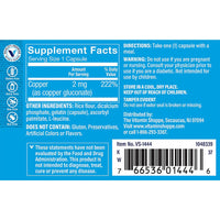 Thumbnail for The Vitamin Shoppe Brand Copper 2 mg Capsules, Essential Trace Mineral Supplement for Men & Women, Supports Antioxidant Function, Collagen Production & Iron Metabolism, Gluten Free, 100 Capsules