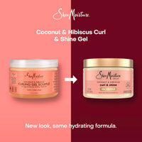Thumbnail for SheaMoisture Curling Gel Souffle Coconut and Hibiscus for Thick, Curly Hair to Moisturize and Protect Hair 12 oz