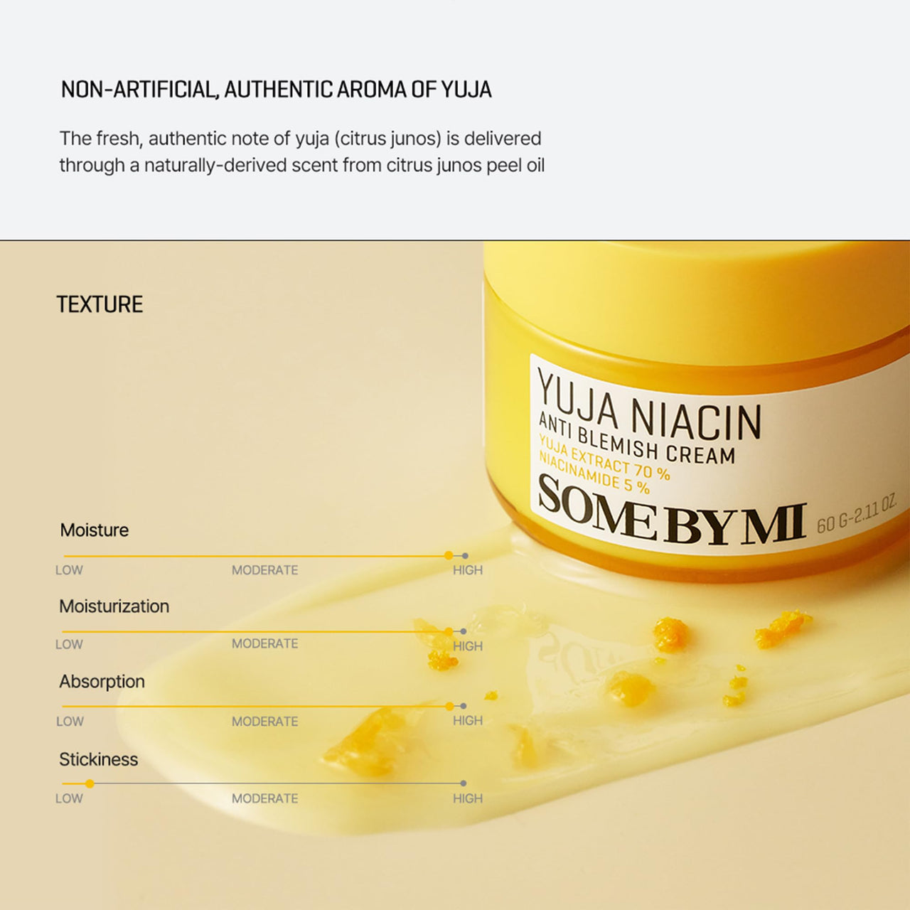 SOME BY MI Yuja Niacin Anti Blemish Cream – 2.02oz, 60ml – Korean 5% Niacinamide Face Moisturizer to Brighten Dull-Looking Skin – Dark Spot Remover with Alpha-Bisabolol for Face – Korean Skin Care