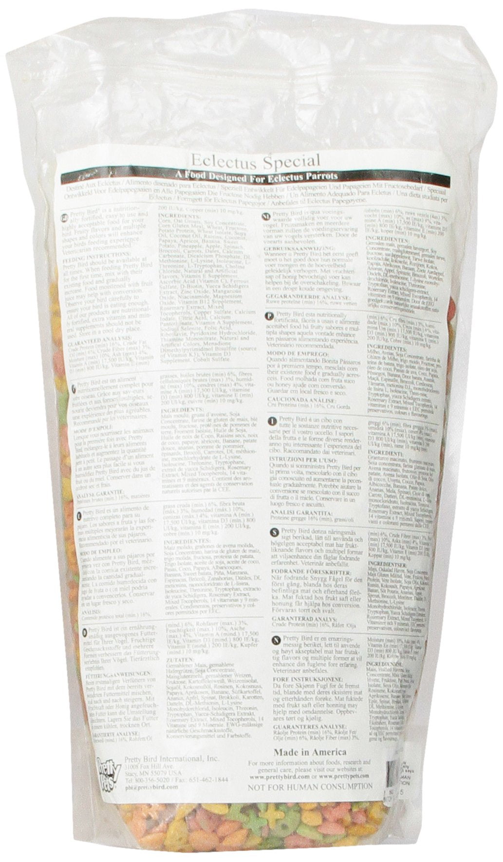 Pretty Bird International Bpb73318 Species Specific Special Eclectus Bird Food, 3-Pound