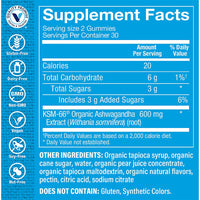 Thumbnail for The Vitamin Shoppe Ashwagandha 600 MG - Stress Support, Energy & Adaptogenic Wellness, Root Extract (60 Gummies)