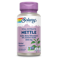 Thumbnail for SOLARAY Nettle Root Extract 300 mg with Nettle Root 150 mg, Healthy Urinary & Prostate Support for Men with Amino Acids and Beta-Sitosterol, Vegan, 60-Day Guarantee, 60 Servings, 60 VegCaps