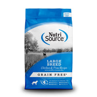 Thumbnail for NutriSource Grain Free Dry Dog Food for Large Breeds, Chicken and Peas, 26LB