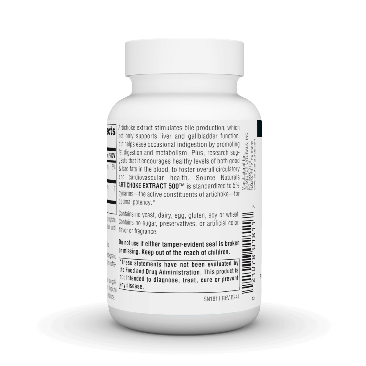 Source Naturals Artichoke Extract 500mg, 90 Tablets