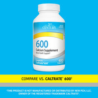 Thumbnail for 21st Century Calcium Supplement, 600 mg, 400 Count