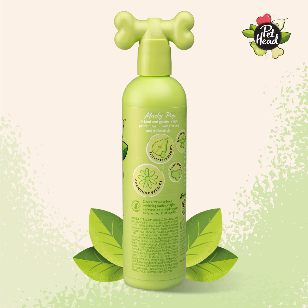 Pet Head Mucky Pup Puppy Shampoo | Pear Scent | Shampoo for Puppies from 8 Weeks | Professional Grooming | Vegan Dog Shampoo | Gentle Formula for Puppies | Made in USA | 16 fl. oz.