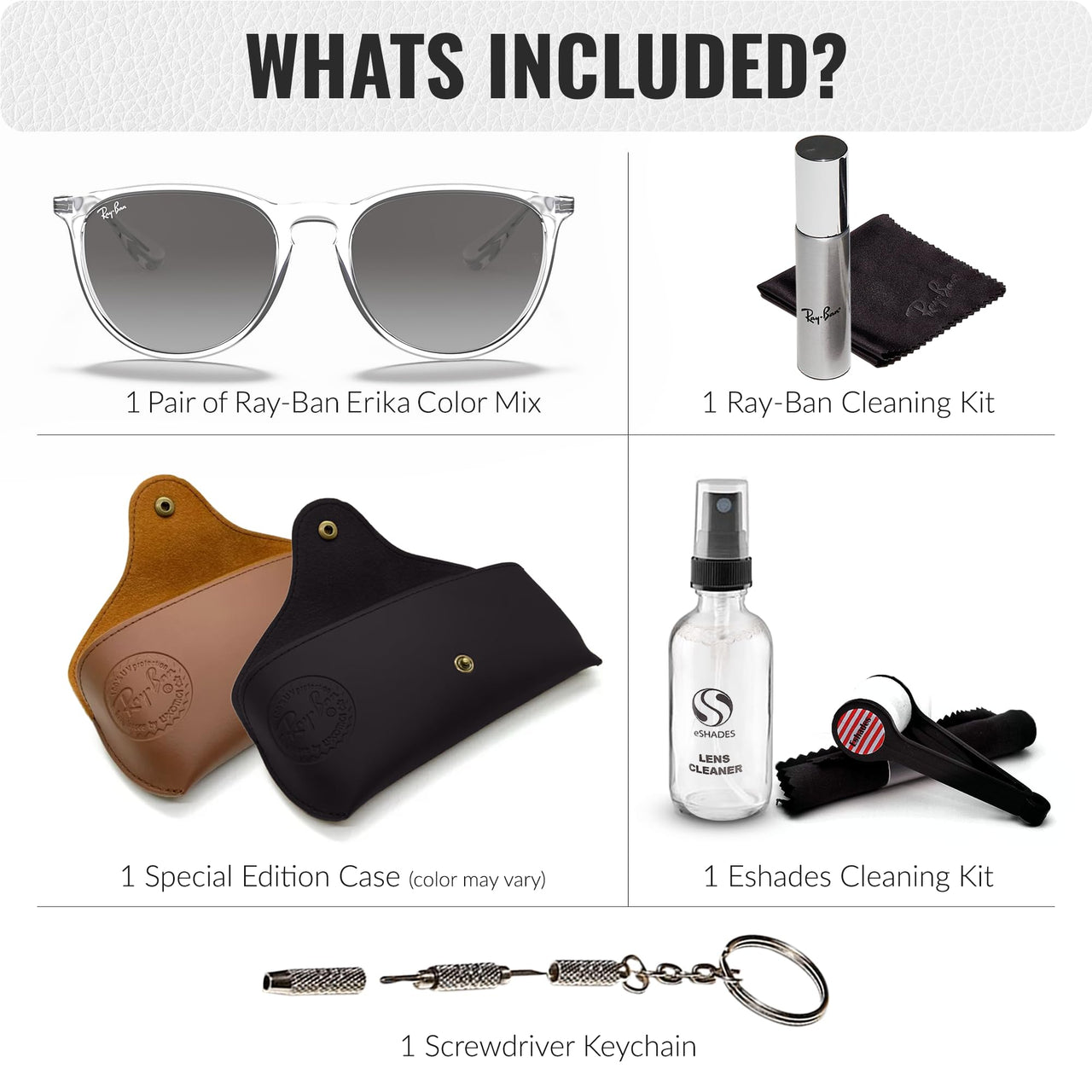 Ray-Ban RB4171 ERIKA COLOR MIX Phantos Shaped Non-Polarized Sunglasses for Women – Includes Official RAYBAN Eyewear Kit – Ideal Formal & Casual Wear Sunglasses – Grey Gradient Lens